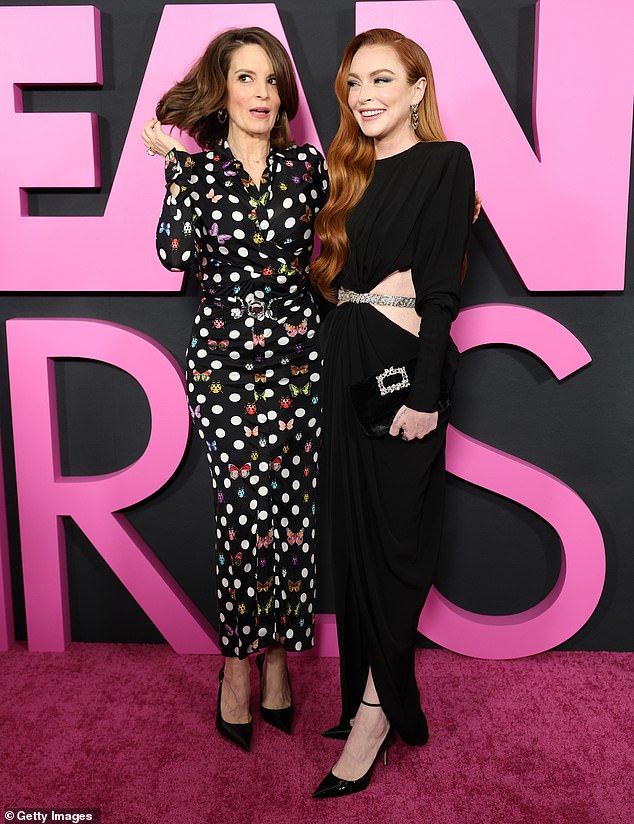 Unaware that the musical would contain a joke at her expense, the actress attended the premiere last Monday where she was reunited with writer and costar Tina Fey.