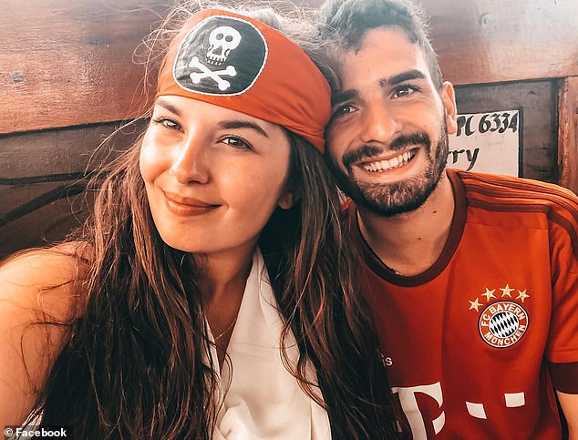 Cairo (pictured right) and his wife Elena Perrone (pictured left) were on their honeymoon at the time of the incident and run their own YouTube channel documenting their travels through vlogs