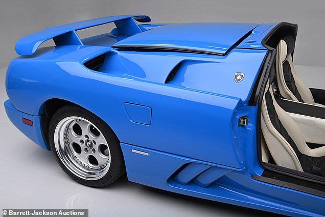 The 1997 Lamborghini Diablo VT Roadster is finished in the brand's 'Blu Le Mans' paint