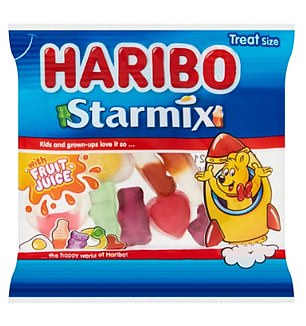 For comparison: a mini bag of Haribo Starmix contains 7.5 grams