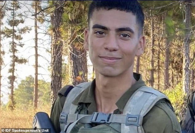 Adir (pictured) was identified by his soldier dog tags and a DNA test due to the horrific mutilation of his body by the terrorists