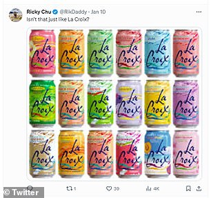 An X user compared the new White Claw to LaCroix