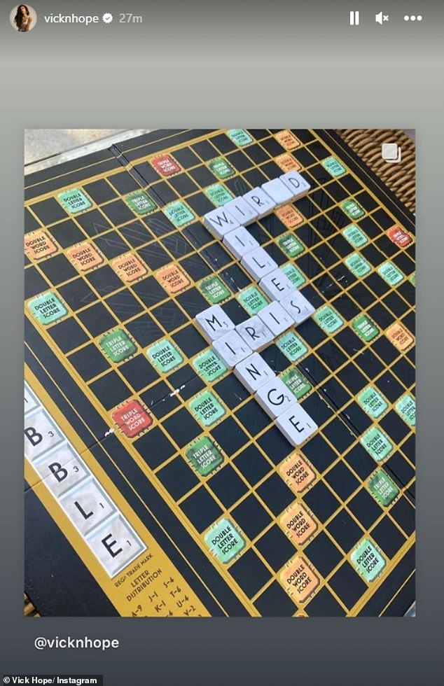 Vick, who recently married DJ Calvin in September, recently hinted that she has taken the star's last name when she shared a snapshot of a Scrabble game spelling out the name 