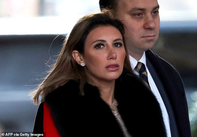 Trump lawyer Alina Habba is seen leaving Trump Tower to join the motorcade heading to the Manhattan courtroom