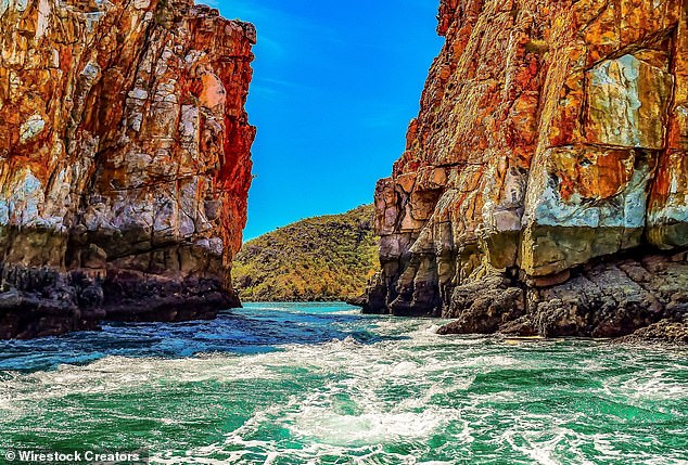 The sunken landscape now extends between the Kimberley region (pictured) and the Arnhem region of northern Australia