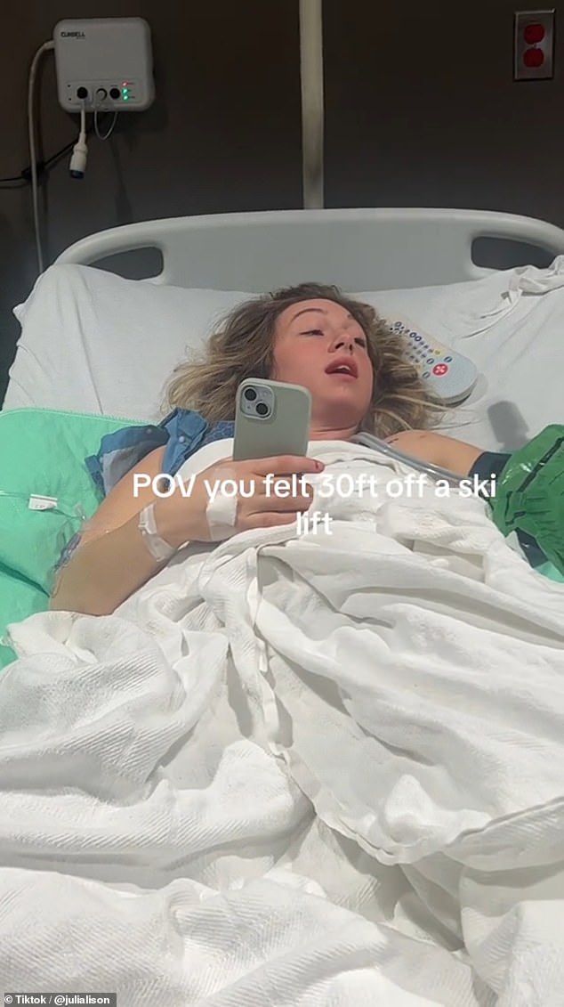The 21-year-old couldn't stop singing her version of the viral TikTok song 'I think I like this small life' in her hospital bed