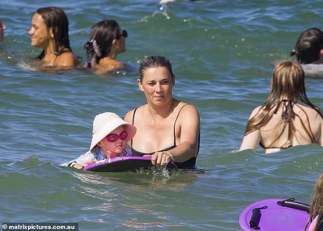 Jasmine carefully watched over her energetic toddler during their fun day out