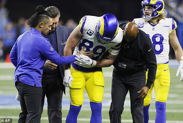 The hit resulted in Higbee suffering a torn ACL, which will impact him heading into next season