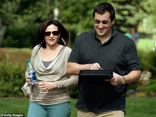 Sandberg pictured with her late former husband David Goldberg at the 2013 Sun Valley conference