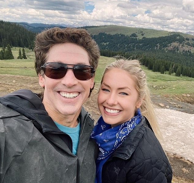 Osteen with his daughter Alexandra, who is heavily involved in the church - she is the Worship Director and also runs Lakewood Music