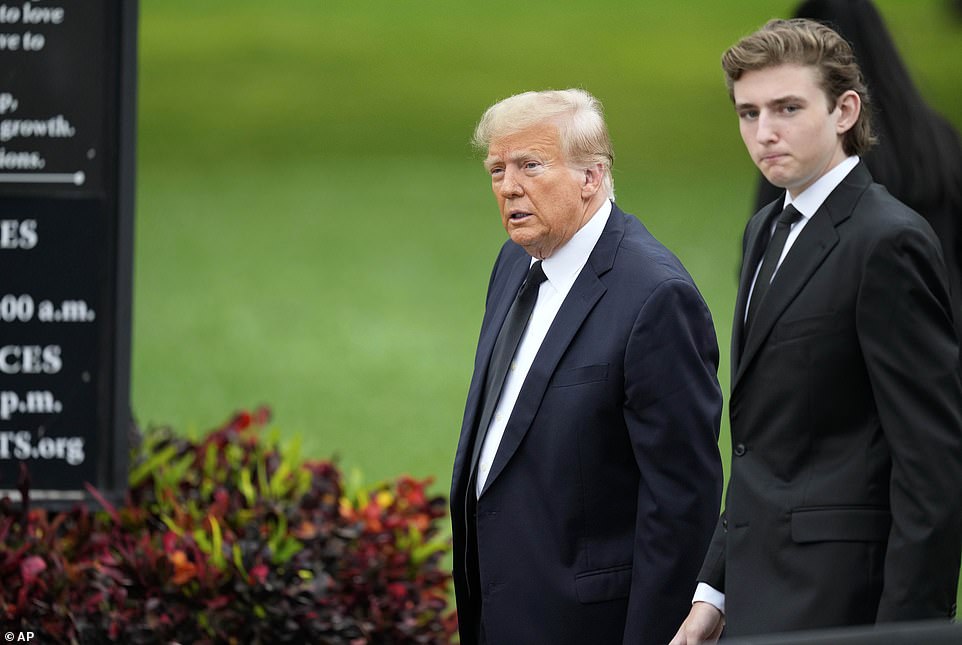 Barron, now 17, is 6 feet tall – even taller than his father, the ex-president, who at 6 feet 1 inch himself cuts a towering figure