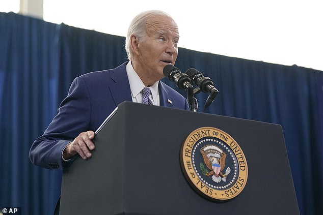 At the beginning of the speech, he briefly flustered as he tried to praise North Carolina Democratic Rep. Deborah Ross