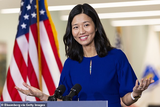 The city's Trust Act, passed under Democrat and former Biden administration official Marty Walsh and enforced by current progressive Mayor Michelle Wu (pictured), prohibits city agencies from cooperating with certain ICE requests