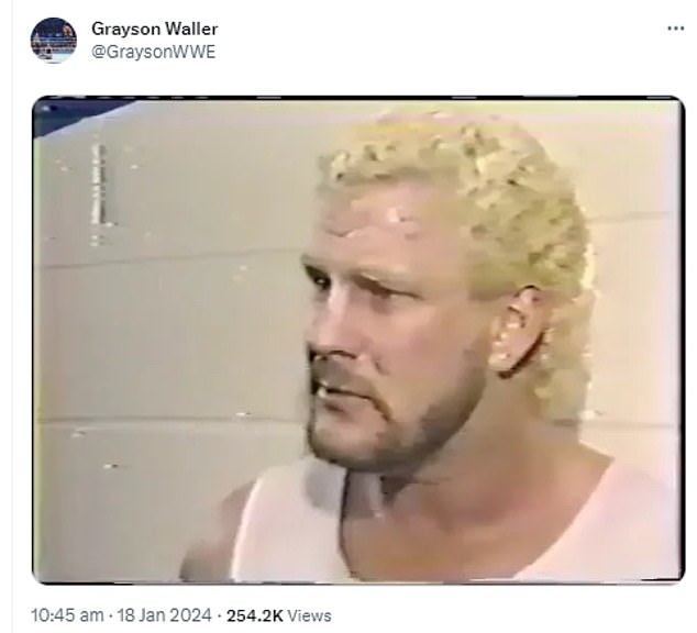 Wrestler David Schultz's photo may not mean much to non-wrestling fans, but to those in the know, it was another aggressive move.  The recording is from a 1988 TV interview with wrestler David Schultz, who punched journalist John Stossel in the face