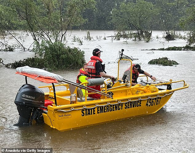 Queensland SES crews conducted a search and rescue operation in the flooded area in Queensland on December 18, rescuing more than 300 people from flooding