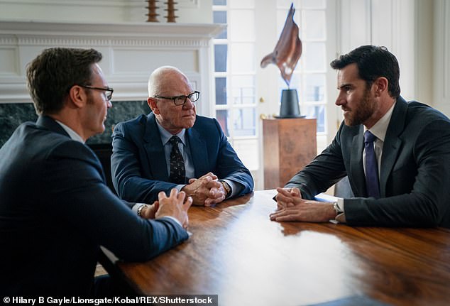 Malcolm's last major film role was in 2019's Bombshell, starring Charlize Theron, Nicole Kidman and Margot Robbie as the women harassed by Roger Ailes at Fox News (pictured with Josh and Ben Lawson)