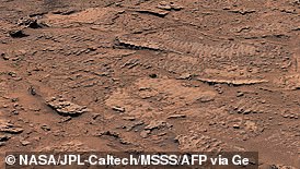 This image taken by NASA's Curiosity Mars rover shows a close-up of the wavy textures on Mars