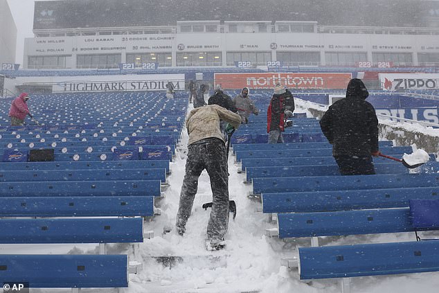 Fans were charged $20 an hour last week to shovel snow in an attempt to get the game played