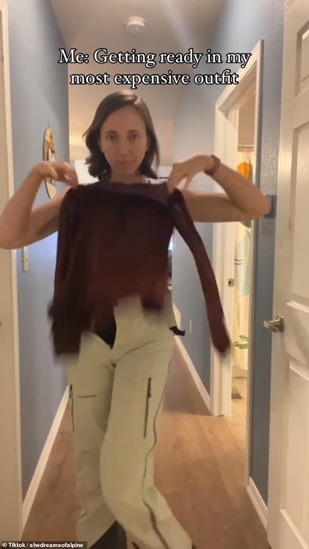 Boyle changed into things like hiking pants, hiking boots and thermal socks.  Her videos have over six million views and almost 200,000 likes