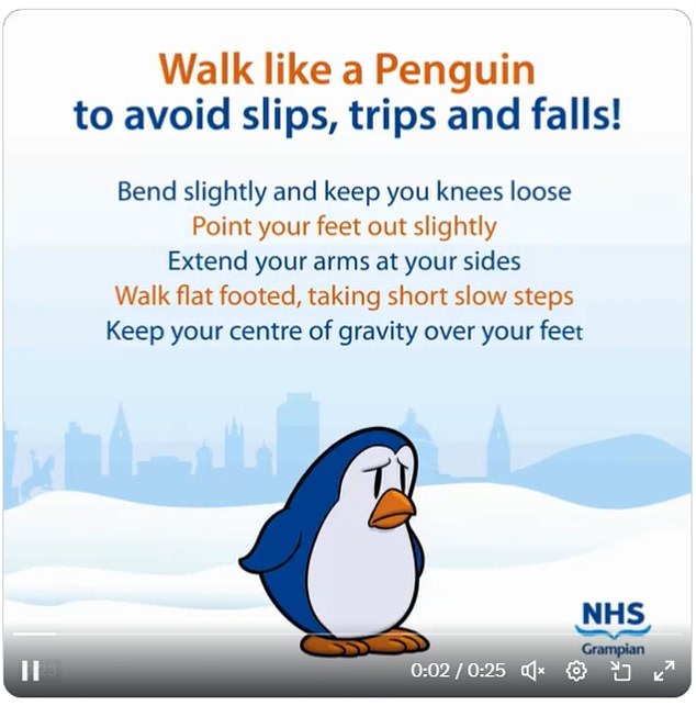 NHS Grampian has released this video featuring a cartoon penguin with the same advice