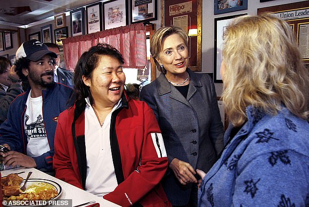 Senator Hillary Clinton shook hands with voters in 2007.  She won the state, but not the nomination