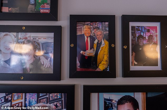 A photo of former President Donald Trump belongs to the gallery of political figures