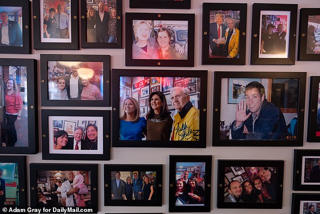 Nikki Haley, Obama, Rudy Giuliani, Mike Pompeo and more have all stopped by.  But local bloy Adam Sandler probably has more photos of other celebrities on his wall