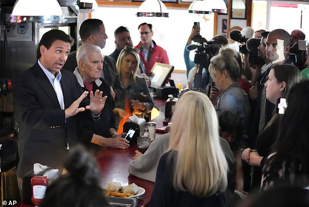 Ron DeSantis visited last May.  He was peppered with questions from voters at the counter