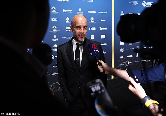 Casemiro was joined by Manchester rivals Erling Haaland, Kyle Walker, Jeremy Doku and Kevin De Bruyne - while Pep Guardiola also appeared on the red carpet