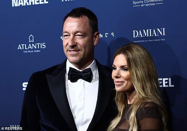 While John Terry arrived arm in arm with his wife Toni Terry - with the couple in suits and in their black tie outfits before the ceremony