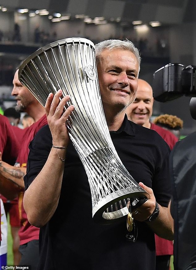 Mourinho spent just over two and a half years in the role, winning the Europa Conference League title in 2022, before leading his side to the Europa League final in 2023.