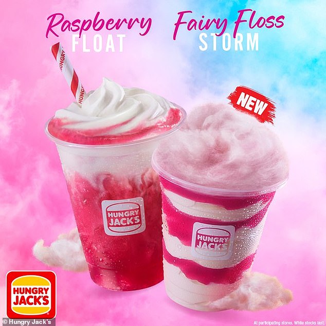 The fast food chain said it has added two new limited-edition sweet items – the Fairy Floss Storm and Raspberry Float – to brighten up the 'summer vibe' between January and February.