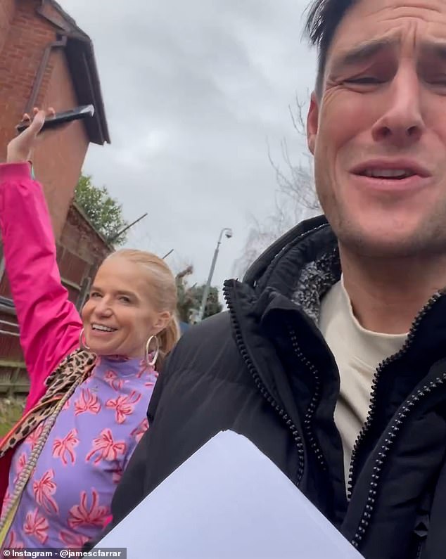 James Ferrar shared a video on Instagram on Thursday of him, Patsy and Shona happily singing Whitney Houston's It's Not Right But It's OK, all in full costume