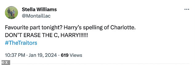 1705717185 966 The Traitors fans are left in hysterics by Harrys awkward