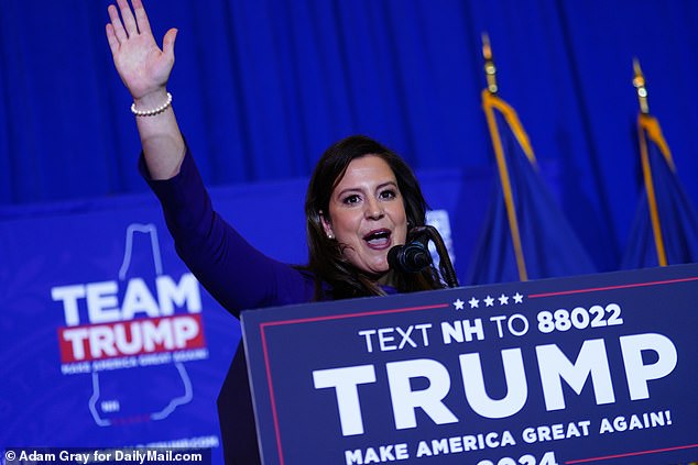 Republican Rep. Elise Stefanik is a rising star in the party and Friday evening she introduced Trump at his rally at the Concord, New Hampshire, convention center