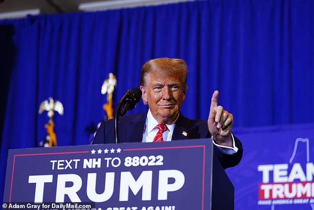 Trump called on his supporters to deliver a big result during Tuesday's primaries.  “This could end it.  A big vote could end it,” he said.  'Then we can focus on Biden and his thugs'