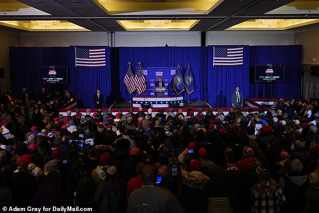 Hundreds of people packed into Concord's Grappone Convention Center on Friday evening