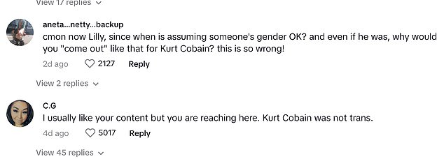 1705725863 637 Trans activist is slammed for claiming Kurt Cobain was TRANSGENDER