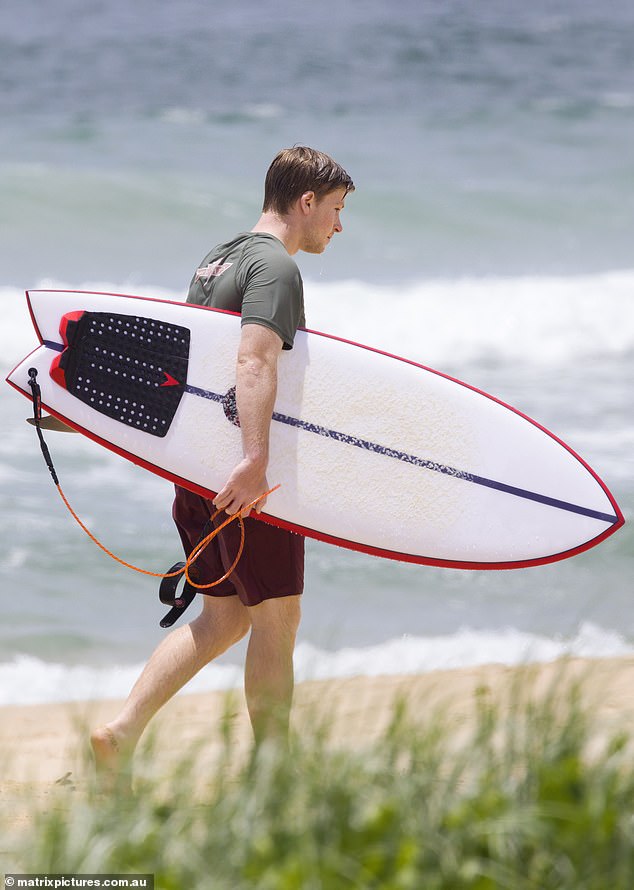 And the wildlife warrior, 19, has wasted no time in enjoying the summer at home, hitting the beach for some invigorating surf.