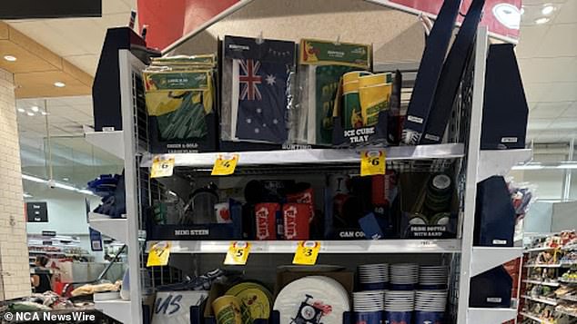 A shopper shopping for Australia Day merchandise was stunned to discover the Lunar New Year display at Coles was much more prominent