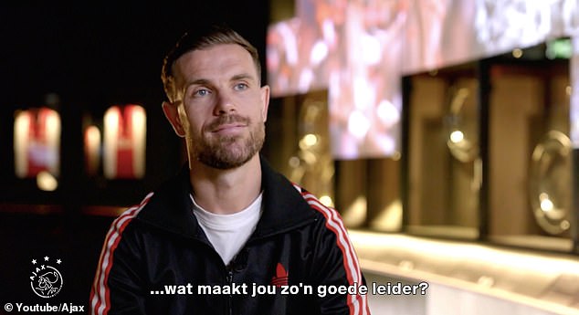 Henderson praised Ajax's rich history when he gave an interview in their trophy room