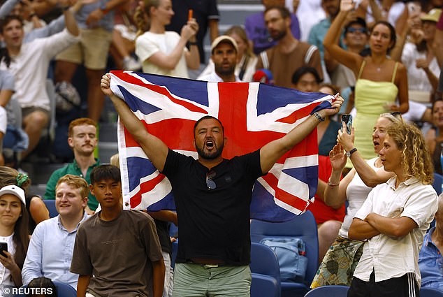 Norrie was supported by a large British contingent at the John Cain Arena