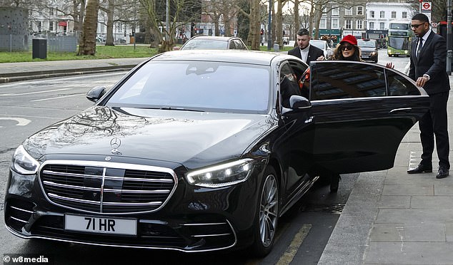 The star reportedly uses the same chauffeur company as David Beckham (who was photographed last week using the same car on an outing with his wife Victoria)