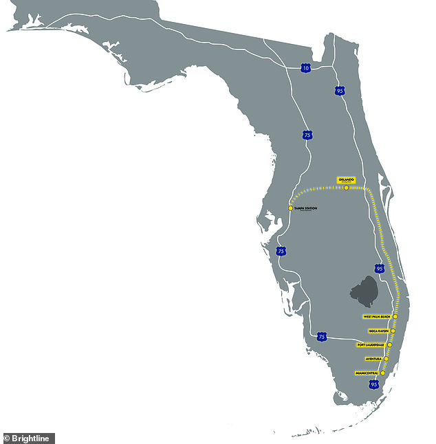 Last fall, service expanded to include trains between Miami and Orlando, with a further extension planned to reach Tampa