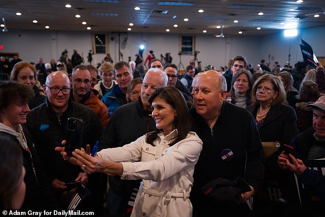 After the event at the American Legion in Rochester, Haley spent an hour posing for photos and talking with supporters