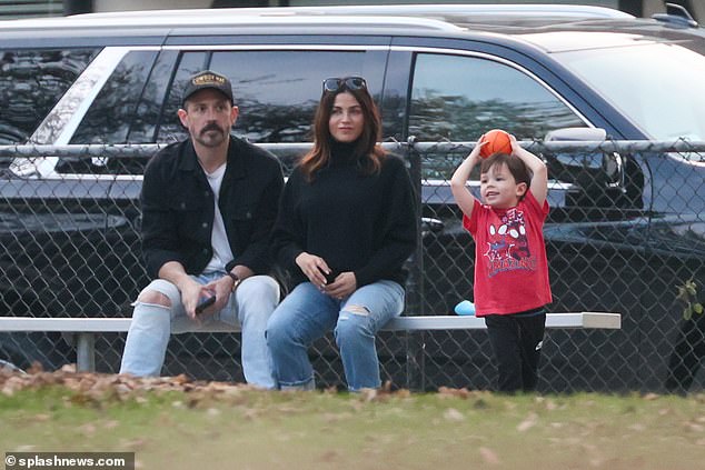 The performer, who recently opened up about co-parenting with her ex-husband, was later joined by her fiancé Steve Kazee and their son Callum, two, for a trip to a local park.