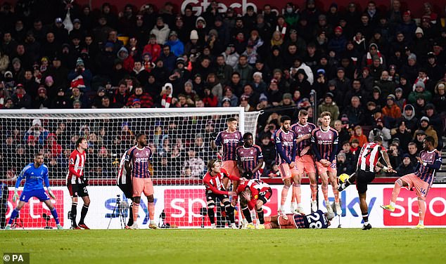 His tactics worked as he found space between the wall and Callum Hudson-Odoi to find the back of the net