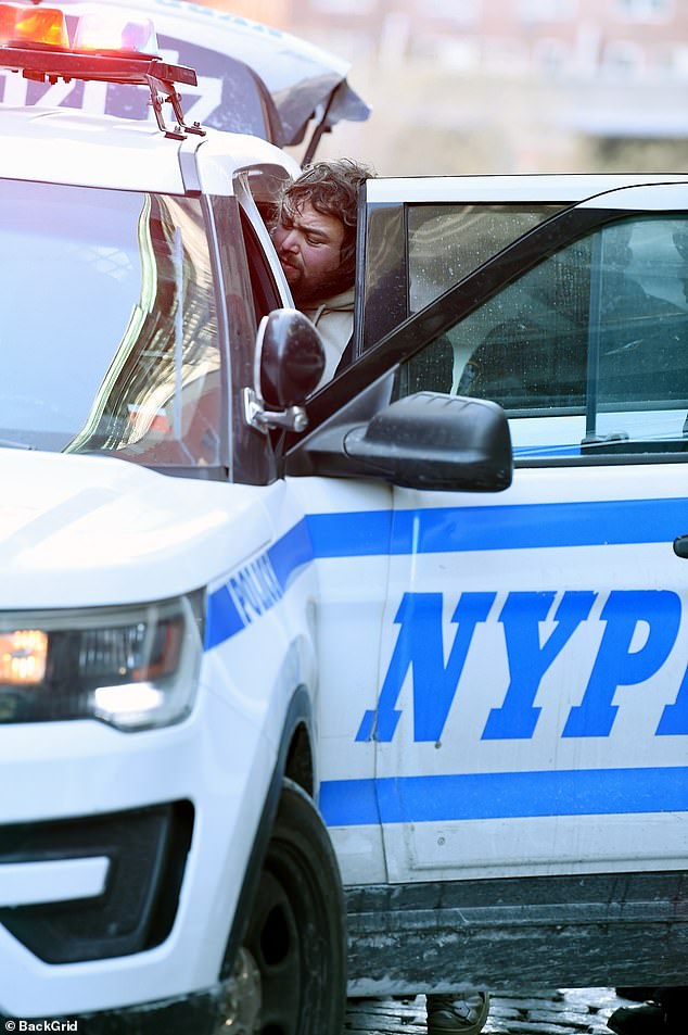 The man ended up in handcuffs after hanging out on the streets of Manhattan