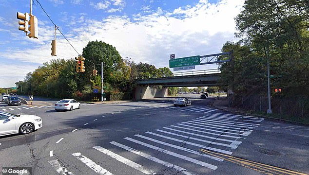 The collision happened at this Staten Island crosswalk while Zoey was sitting on her father's shoulders