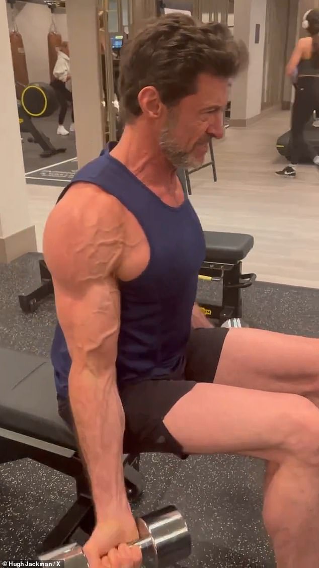 The video showed how hard his muscles tensed;  all the veins burst